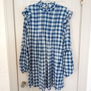 Urban Outfitters Jill Balloon Sleeve Babydoll Dress